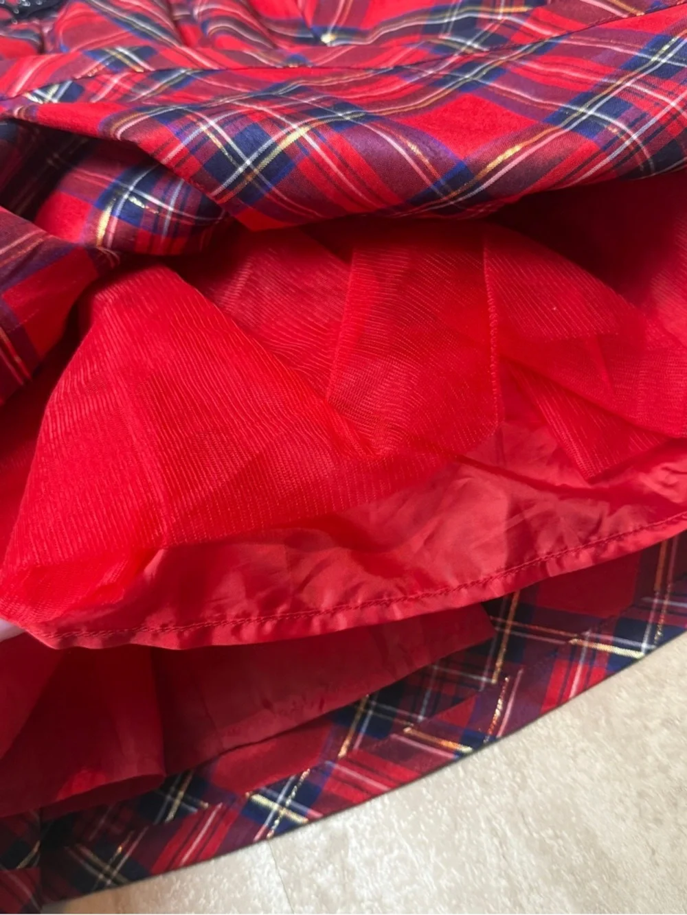 American Girl dress Retired Truly Me Plaid Christmas dress size 14